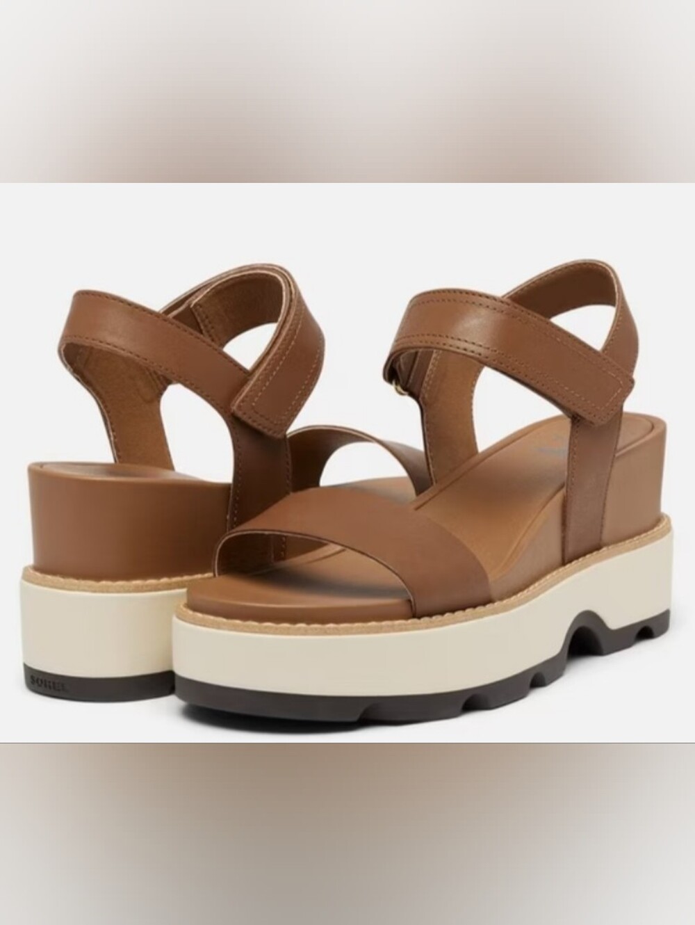 Sorel Women's Joanie™ IV Y Strap Wedge Sandals Size 7 Like New - Picture 2 of 10